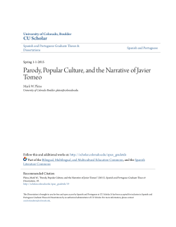 Parody, Popular Culture, and the Narrative of Javier