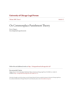 On Commonplace Punishment Theory