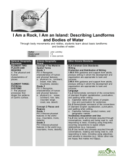 I Am a Rock, I Am an Island: Describing Landforms and Bodies of