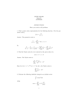 MATH 2433-006 Exam II ANSWERS INSTRUCTIONS Show your