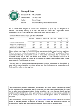 Stamp Prices - Parliament UK