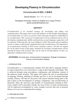 Developing Fluency in Circumlocution