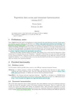 An R package for vegetation data access, formatting and