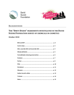 Dirty Dozen backgrounder - David Suzuki Foundation