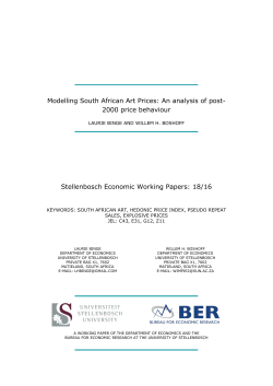 Modelling South African Art Prices: An analysis of post