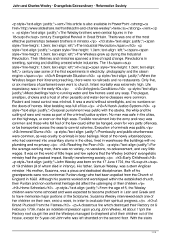 John and Charles Wesley - Evangelists