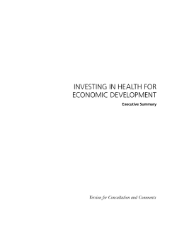 investing in health for economic development