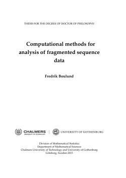 Computational methods for analysis of fragmented sequence data