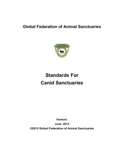 Standards For Canid Sanctuaries - Global Federation of Animal