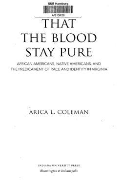 that the blood stay pure