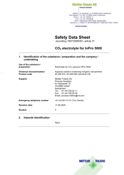 CO2 electrolyte for InPro5000 CO2 sensors