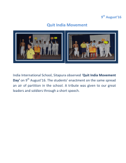 Quit India M Quit India Movement