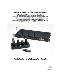 Revolabs Executive HD Installation Operation Guide