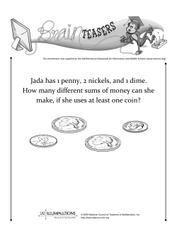Jada has 1 penny, 2 nickels, and 1 dime. How many different sums
