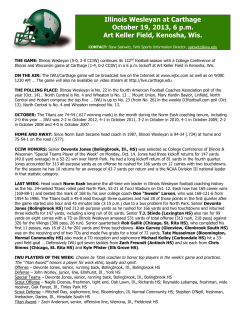 IWU vs. Carthage Game Notes - Illinois Wesleyan athletics