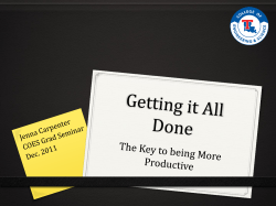 Getting it all Done