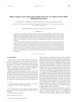 Future Changes in the South Asian Summer Monsoon: An Analysis