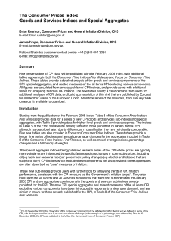 CPI Goods and Services - Office for National Statistics