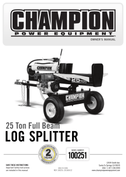 LOG SPLITTER - Tractor Supply Co.