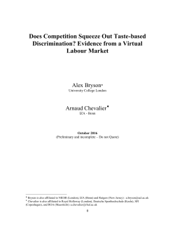 Does Competition Squeeze Out Taste