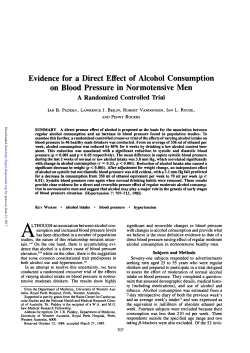 Evidence For A Direct Effect Of Alcohol Consumption
