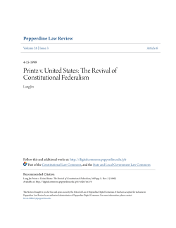 Printz v. United States - Pepperdine Digital Commons