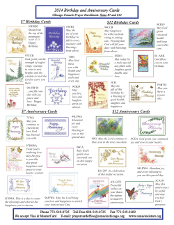 2014 Birthday and Anniversary Cards