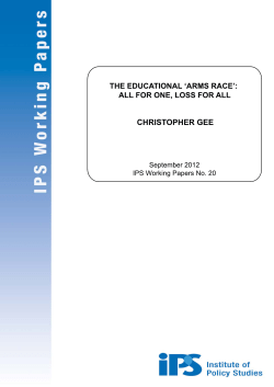 The Educational `Arms Race` - Lee Kuan Yew School of Public Policy