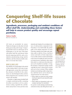 Conquering Shelf-life Issues of Chocolate