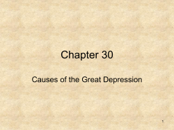 Chapter 30 Notes-Causes of the Great Depression