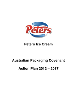 Peters Ice Cream Australian Packaging Covenant Action Plan 2012