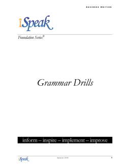 Grammar Drills