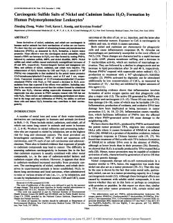 Carcinogenic Sulfide Salts of Nickel and