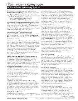 Build a Good Summary Poster