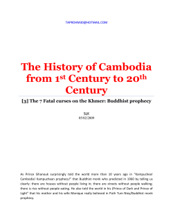 The History of Cambodia from 1st Century to