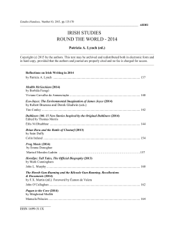 irish studies round the world - 2014