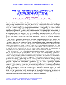 not just an(other): wollstonecraft and the republic