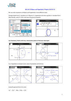 Ellipses and Hyperbolas