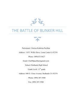 the battle of Bunker hill