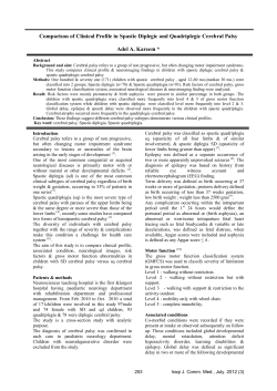 Comparison of Clinical Profile in Spastic Diplegic and Quadriplegic