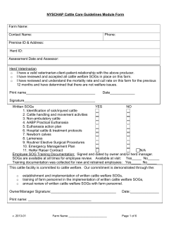 Cattle Care Guidelines Module Assessment Form