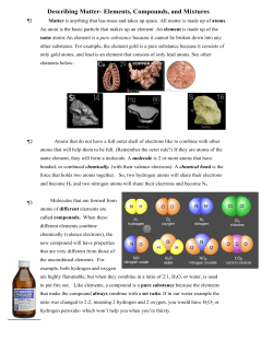 Describing Matter