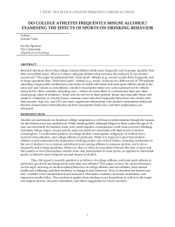 do college athletes frequently misuse alcohol? examining the effects
