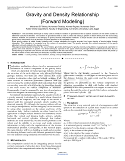 Gravity and Density Relationship (Forward Modeling)