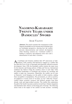 nagorno-karabakh: twenty years under damocles` sword