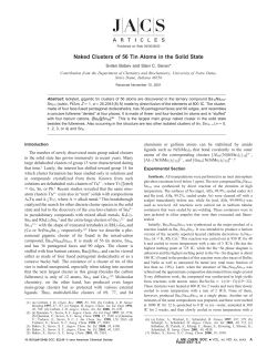 Naked Clusters of 56 Tin Atoms in the Solid State
