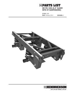 HK190T/HK230 Slider Parts List