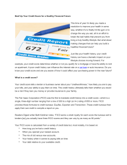 Beef Up Your Credit Score for a Healthy Financial