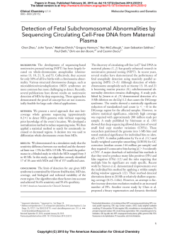 Detection of Fetal Subchromosomal