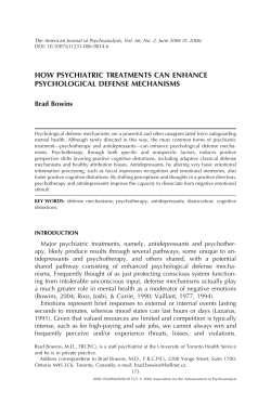 how psychiatric treatments can enhance psychological defense